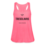 Tresclavos - Women's Flowy Tank Top by Bella - neon pink