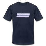 #rumeducation - Unisex Jersey T-Shirt by Bella + Canvas - navy