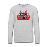 RUM FIRE - Men's Premium Long Sleeve T-Shirt - heather gray