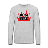 RUM FIRE - Men's Long Sleeve T-Shirt - heather gray