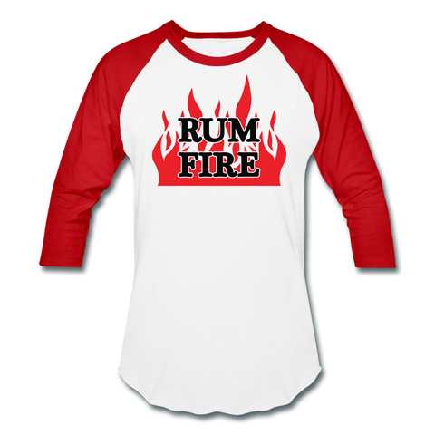 RUM FIRE - Baseball T-Shirt - white/red