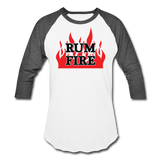 RUM FIRE - Baseball T-Shirt - white/charcoal