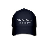 FLORIDA RUM SOCIETY - BASEBALL CAP - WHITE LOGO - navy