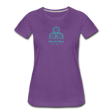 FLORIDA RUM SOCIETY - WOMEN’S PREMIUM T-SHIRT - TURQUOISE LOGO - purple