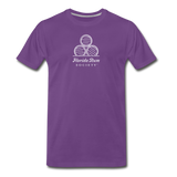 FLORIDA RUM SOCIETY - MEN'S PREMIUM T-SHIRT - WHITE LOGO - purple