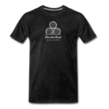 FLORIDA RUM SOCIETY - MEN'S PREMIUM T-SHIRT - WHITE LOGO - charcoal grey
