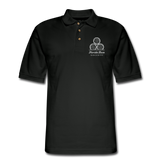 FLORIDA RUM SOCIETY - MEN'S PIQUE POLO SHIRT - WHITE LOGO - black