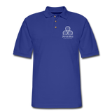 FLORIDA RUM SOCIETY - MEN'S PIQUE POLO SHIRT - WHITE LOGO - royal blue