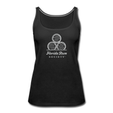 FLORIDA RUM SOCIETY - WOMEN’S PREMIUM TANK TOP - WHITE LOGO - black