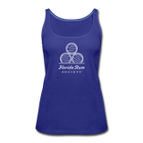 FLORIDA RUM SOCIETY - WOMEN’S PREMIUM TANK TOP - WHITE LOGO - royal blue