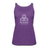 FLORIDA RUM SOCIETY - WOMEN’S PREMIUM TANK TOP - WHITE LOGO - purple
