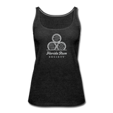 FLORIDA RUM SOCIETY - WOMEN’S PREMIUM TANK TOP - WHITE LOGO - charcoal grey