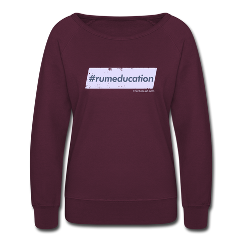 #rumeducation - Women’s Crewneck Sweatshirt - plum
