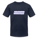 #rumeducation - Unisex Jersey T-Shirt by Bella + Canvas - navy