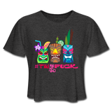 #TIKIASFUCK 1 - Women's Cropped T-Shirt - deep heather