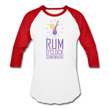 It's Rum O'Clock 2020 - Baseball T-Shirt - white/red