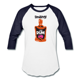 Smiling I got Rum 2020 - Baseball T-Shirt - white/navy