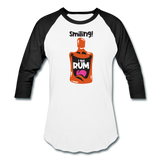 Smiling I got Rum 2020 - Baseball T-Shirt - white/black