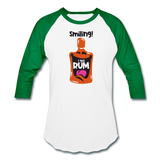 Smiling I got Rum 2020 - Baseball T-Shirt - white/kelly green