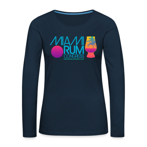 Miami Rum Congress - Women's Premium Long Sleeve T-Shirt - deep navy