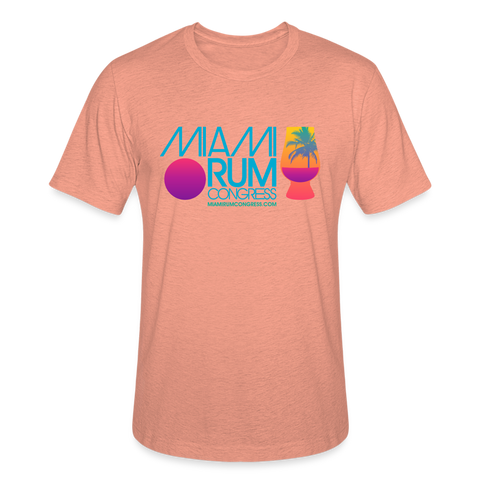 Miami Rum Congress - Unisex Heather Prism T-Shirt - heather prism sunset