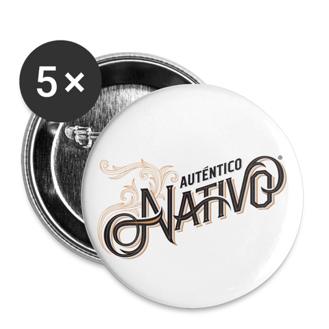 Nativo - Buttons small 1'' (5-pack) - white