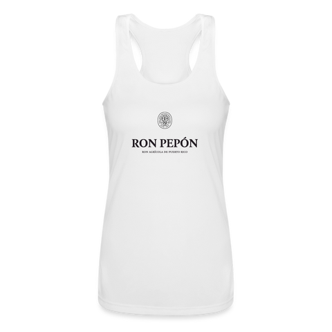 Ron Pepón - Women’s Performance Racerback Tank Top - white