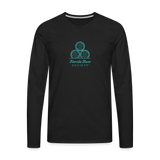 FLORIDA RUM SOCIETY - MEN'S PREMIUM LONG SLEEVE T-SHIRT - TURQUOISE LOGO - black