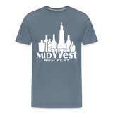 Chicago Rum Festival 2000W - Men's Premium T-Shirt - steel blue