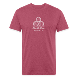 FLORIDA RUM SOCIETY - FITTED COTTON/POLY T-SHIRT BY NEXT LEVEL - WHITE LOGO - heather burgundy