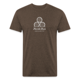 FLORIDA RUM SOCIETY - FITTED COTTON/POLY T-SHIRT BY NEXT LEVEL - WHITE LOGO - heather espresso