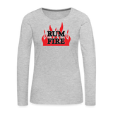RUM FIRE - Women's Premium Long Sleeve T-Shirt - heather gray