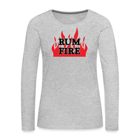 RUM FIRE - Women's Premium Long Sleeve T-Shirt - heather gray