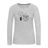 In Rum We ShallTrust  - Women's Premium Long Sleeve T-Shirt - heather gray