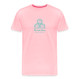 FLORIDA RUM SOCIETY - MEN'S PREMIUM T-SHIRT - TURQUOISE LOGO - pink