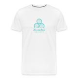 FLORIDA RUM SOCIETY - MEN'S PREMIUM T-SHIRT - TURQUOISE LOGO - white