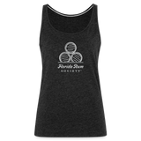 FLORIDA RUM SOCIETY - WOMEN’S PREMIUM TANK TOP - WHITE LOGO - charcoal grey