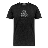 FLORIDA RUM SOCIETY - MEN'S PREMIUM T-SHIRT - WHITE LOGO - charcoal grey
