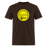 #rumeducation - Unisex Classic T-Shirt - Yellow Logo - brown