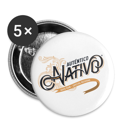 Nativo - Buttons large 2.2'' (5-pack) - white