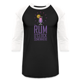 It's Rum O'Clock 2020 - Baseball T-Shirt - black/white