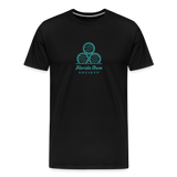 FLORIDA RUM SOCIETY - MEN'S PREMIUM T-SHIRT - TURQUOISE LOGO - black