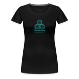 FLORIDA RUM SOCIETY - WOMEN’S PREMIUM T-SHIRT - TURQUOISE LOGO - black