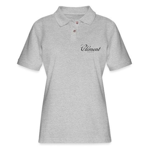 CLÉMENT RHUM - Women's Pique Polo Shirt - heather gray