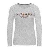 New York Rum Festival & Congress 2021 - Women's Premium Long Sleeve T-Shirt - heather gray