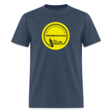 #rumeducation - Unisex Classic T-Shirt - Yellow Logo -  blue dusk
