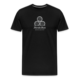 FLORIDA RUM SOCIETY - MEN'S PREMIUM T-SHIRT - WHITE LOGO - black