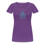 FLORIDA RUM SOCIETY - WOMEN’S PREMIUM T-SHIRT - TURQUOISE LOGO - purple