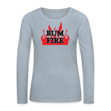 RUM FIRE - Women's Premium Long Sleeve T-Shirt - heather ice blue