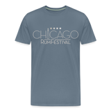 Chicago Rum Festival - Men's Premium T-Shirt - steel blue